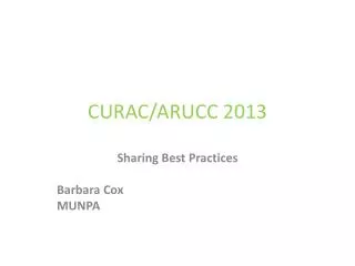 CURAC/ARUCC 2013