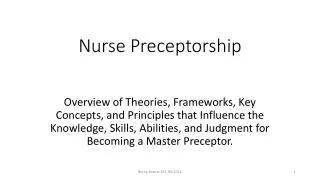 Nurse Preceptorship