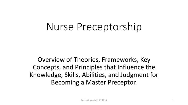 nurse preceptorship