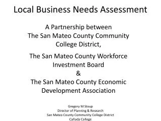 Local Business Needs Assessment