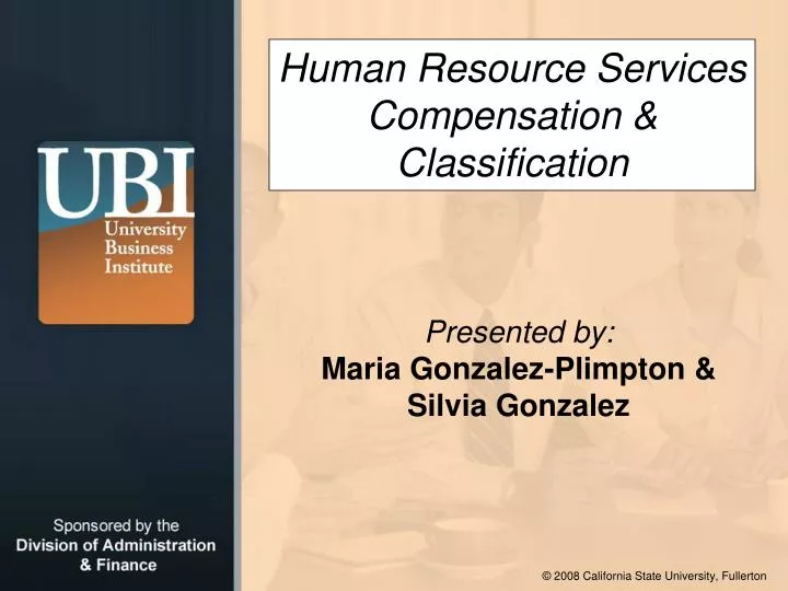 human resource services compensation classification