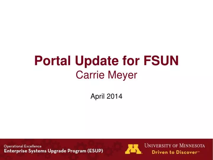 portal update for fsun carrie meyer