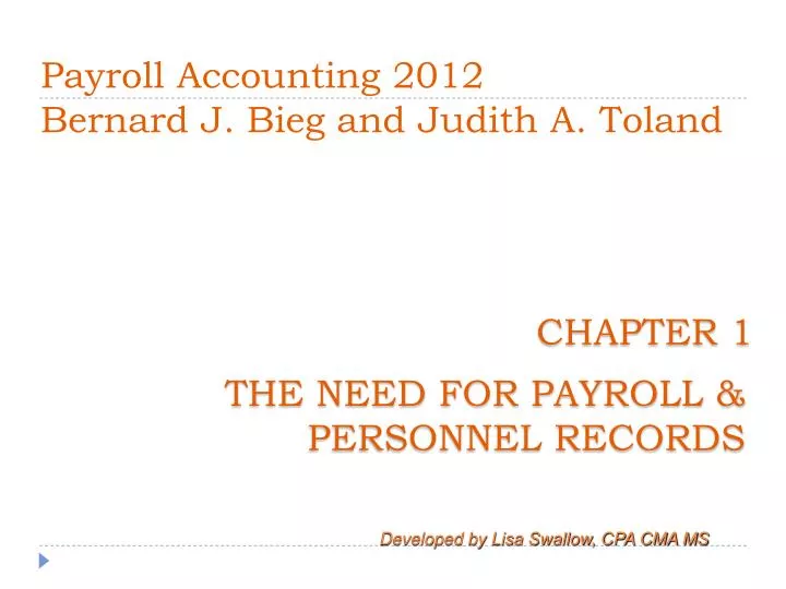 payroll accounting 2012 bernard j bieg and judith a toland
