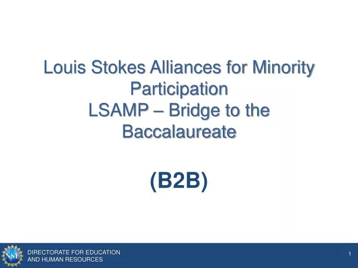 louis stokes alliances for minority participation lsamp bridge to the baccalaureate