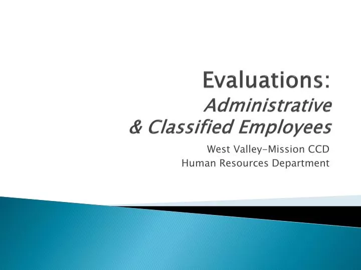 evaluations a dministrative classified employees