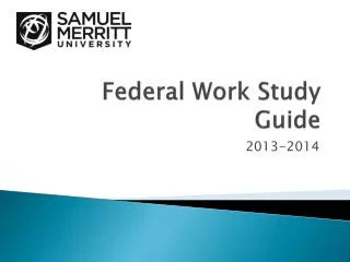Federal Work Study Guide