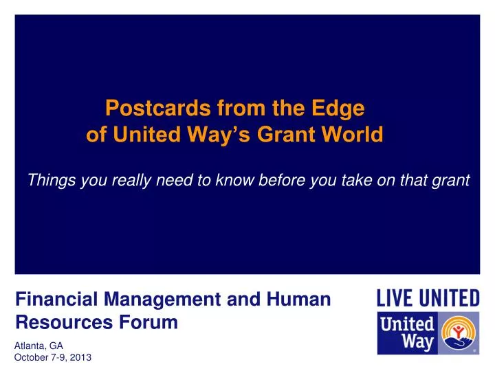 postcards from the edge of united way s grant world