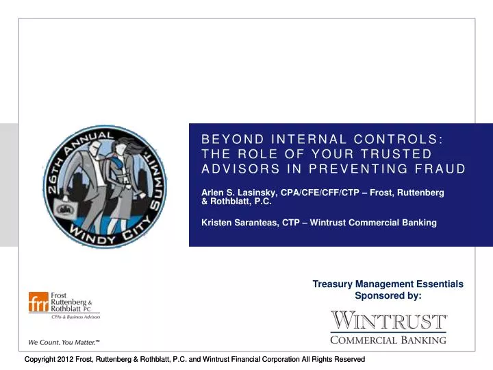 beyond internal controls the role of your trusted advisors in preventing fraud