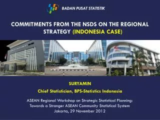 Commitments from the NSDS on the Regional Strategy (Indonesia Case )