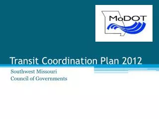 Transit Coordination Plan 2012