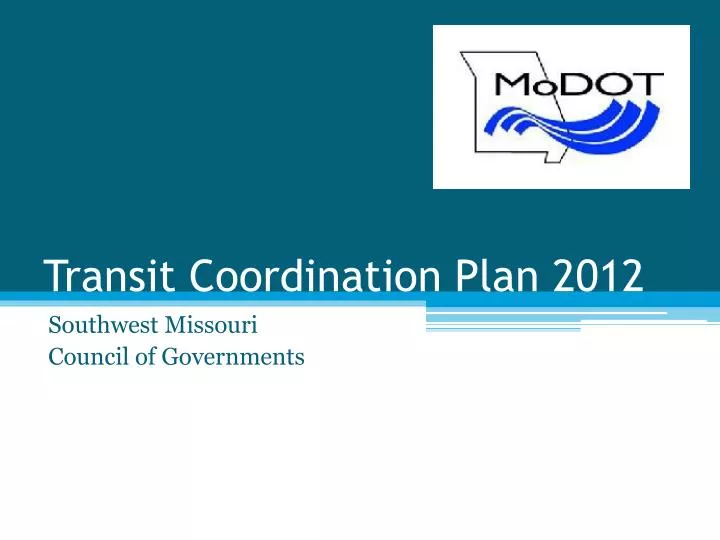 transit coordination plan 2012