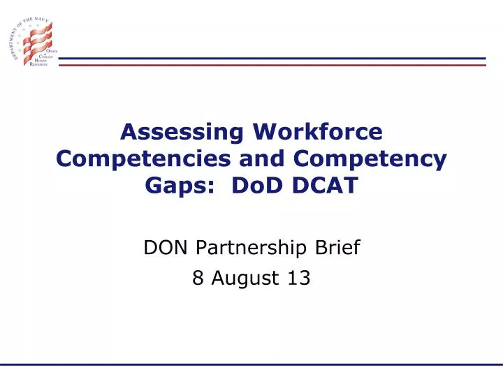 assessing workforce competencies and competency gaps dod dcat