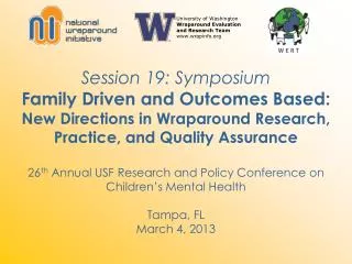 University of Washington Wraparound Evaluation and Research Team www.wrapinfo.org