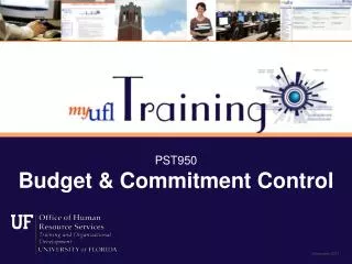PST950 Budget &amp; Commitment Control