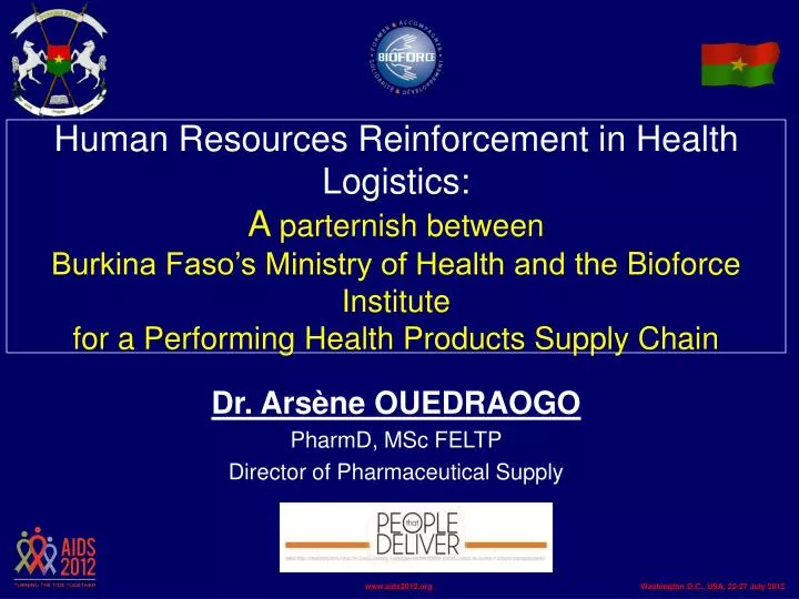 dr ars ne ouedraogo pharmd msc feltp director of pharmaceutical supply