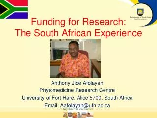 Funding for Research: The South African Experience