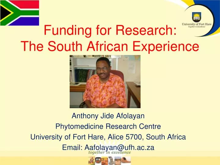 funding for research the south african experience