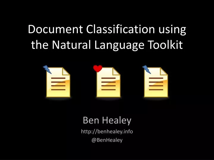 document classification using the natural language toolkit