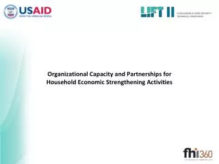 Organizational Capacity and Partnerships for Household Economic Strengthening Activities