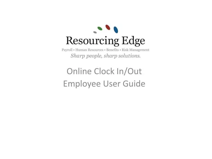 online clock in out employee user guide