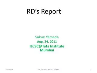 RD’ s Report