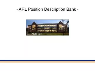 - ARL Position Description Bank -
