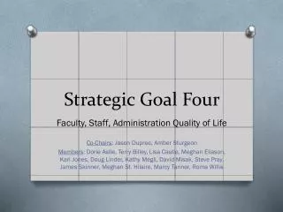 Strategic Goal Four
