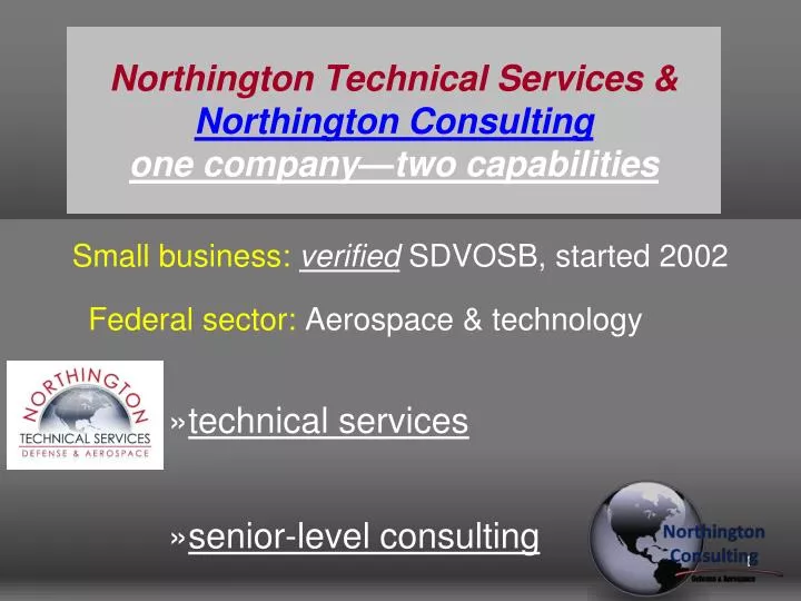 northington technical services northington consulting one company two capabilities