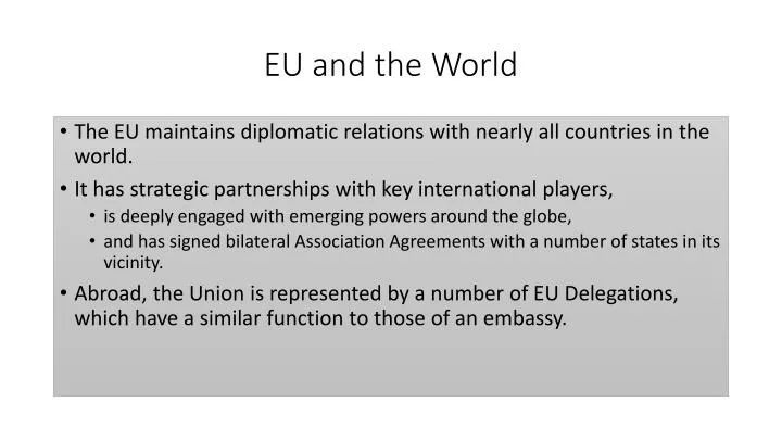 eu and the world