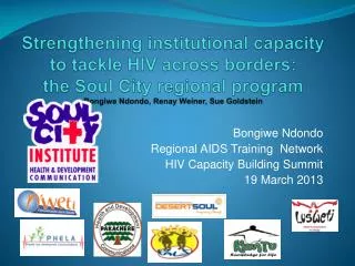 Bongiwe Ndondo Regional AIDS Training Network HIV Capacity Building Summit 19 March 2013