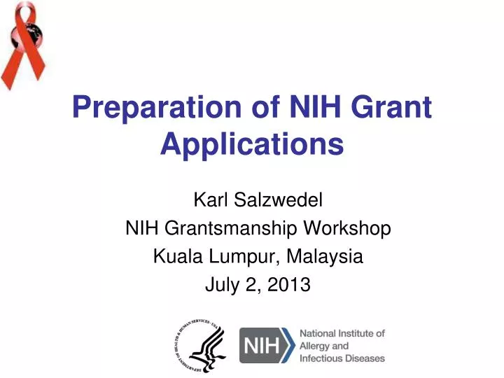 preparation of nih grant applications