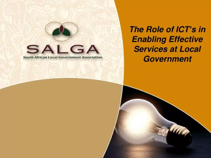 the role of ict s in e nabling effective services at local government