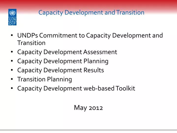 capacity development and transition