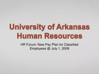 University of Arkansas Human Resources