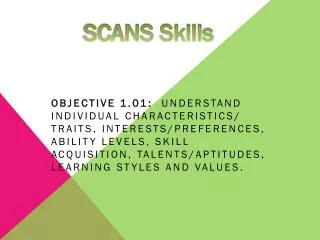 SCANS Skills