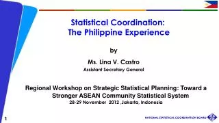 Statistical Coordination: The Philippine Experience