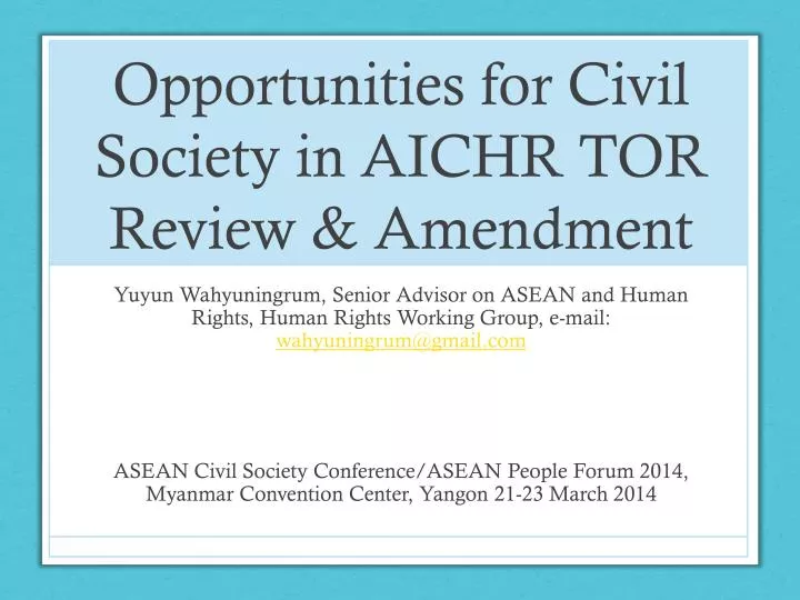 opportunities for civil society in aichr tor review amendment
