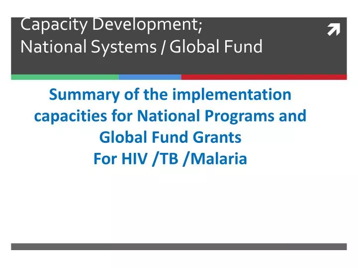 capacity development national systems global fund