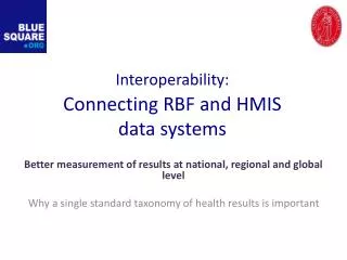 Interoperability: Connecting RBF and HMIS data systems