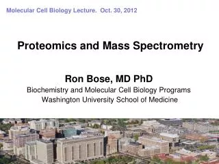 Proteomics and Mass Spectrometry