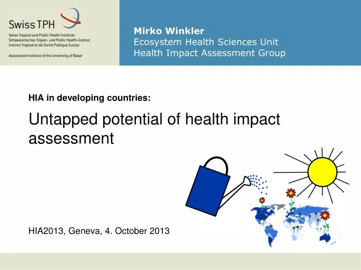 mirko winkler ecosystem health sciences unit health impact assessment group
