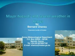 Major hazards and severe weather in Kenya