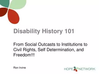 Disability History 101