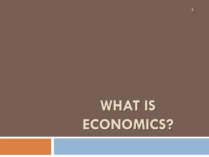 what is economics