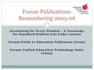 Forum Publications: Remembering 2005-06