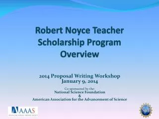 Robert Noyce Teacher Scholarship Program Overview