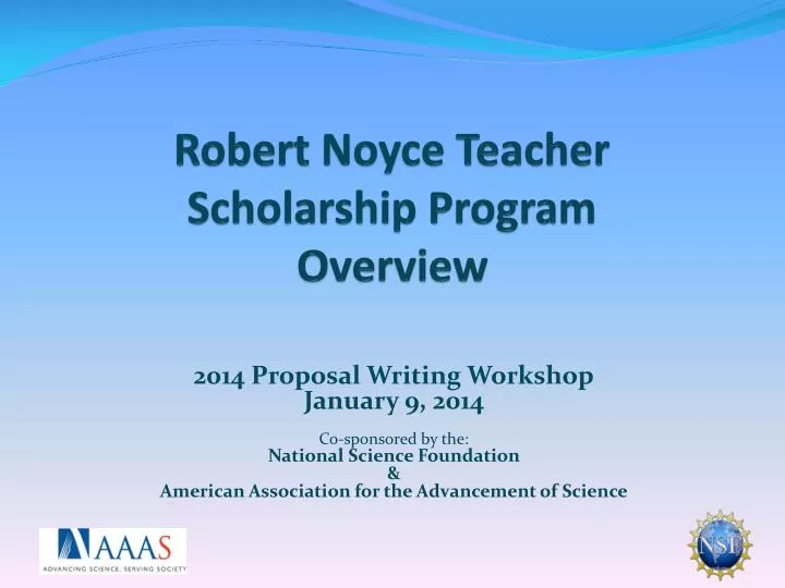 robert noyce teacher scholarship program overview