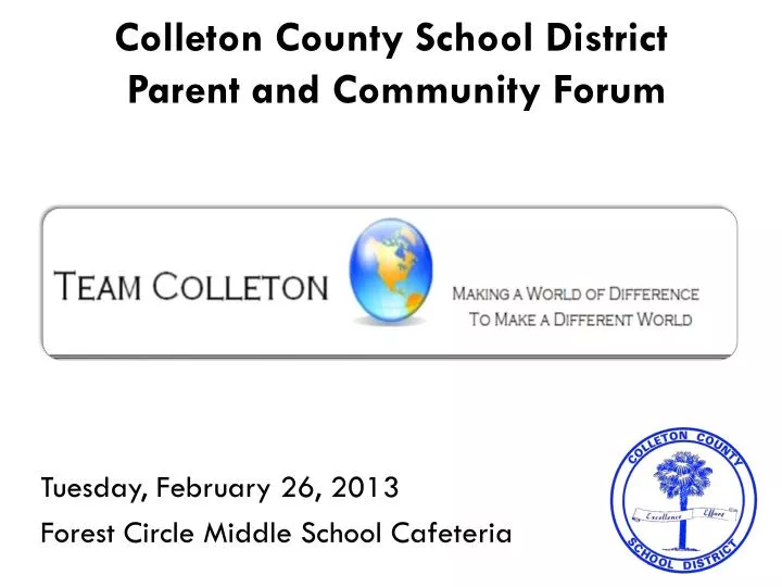colleton county school district parent and community forum
