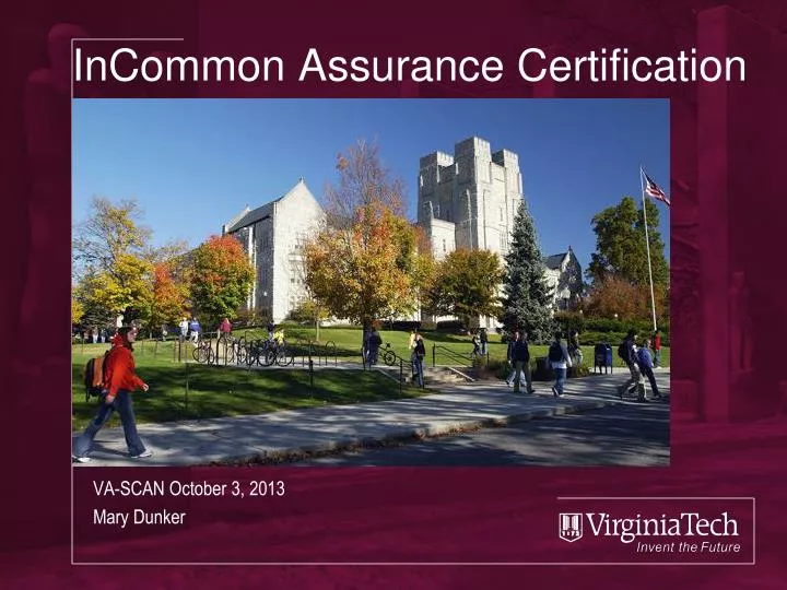 incommon assurance certification