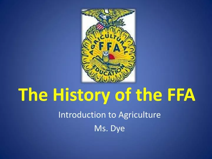the history of the ffa